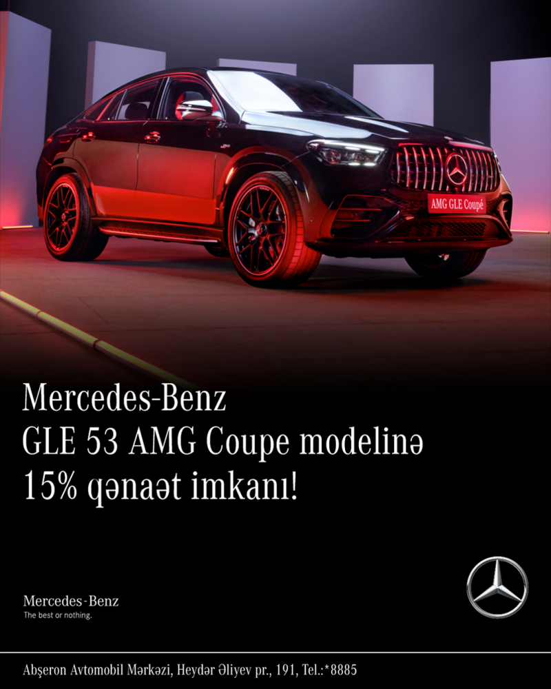 Mercedes – Benz GLE 53 AMG Coupe modelinə xüsusi təkliflərimiz var!